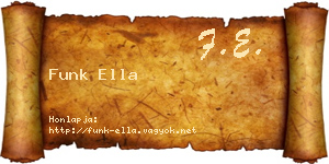 Funk Ella névjegykártya