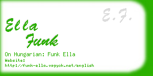ella funk business card